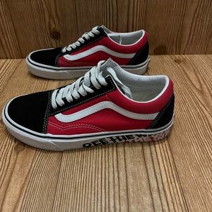 Red off the wall vans